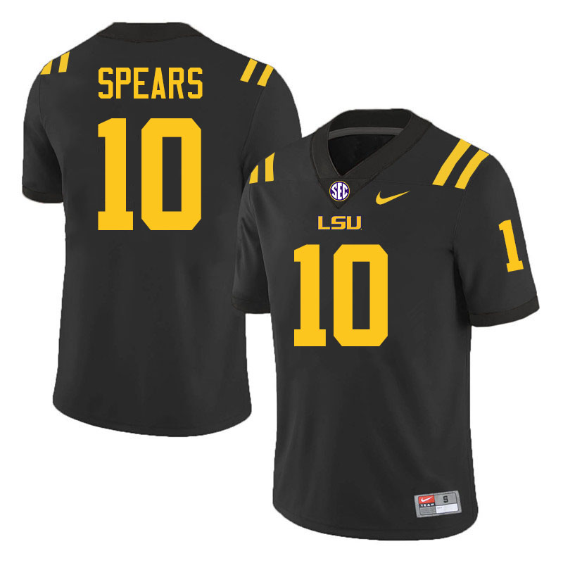 #10 Dashawn Spears LSU Tigers Jersey,Louisiana State University Tigers Football Jersey-Black
